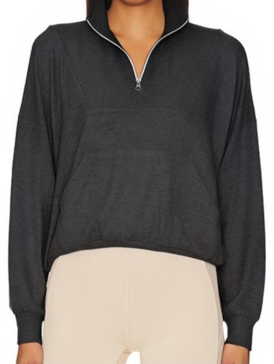 LNA Tops - REVOLVE LNA Blake Half Zip Pullover Sweater in Grey Soft Casual Size Large
